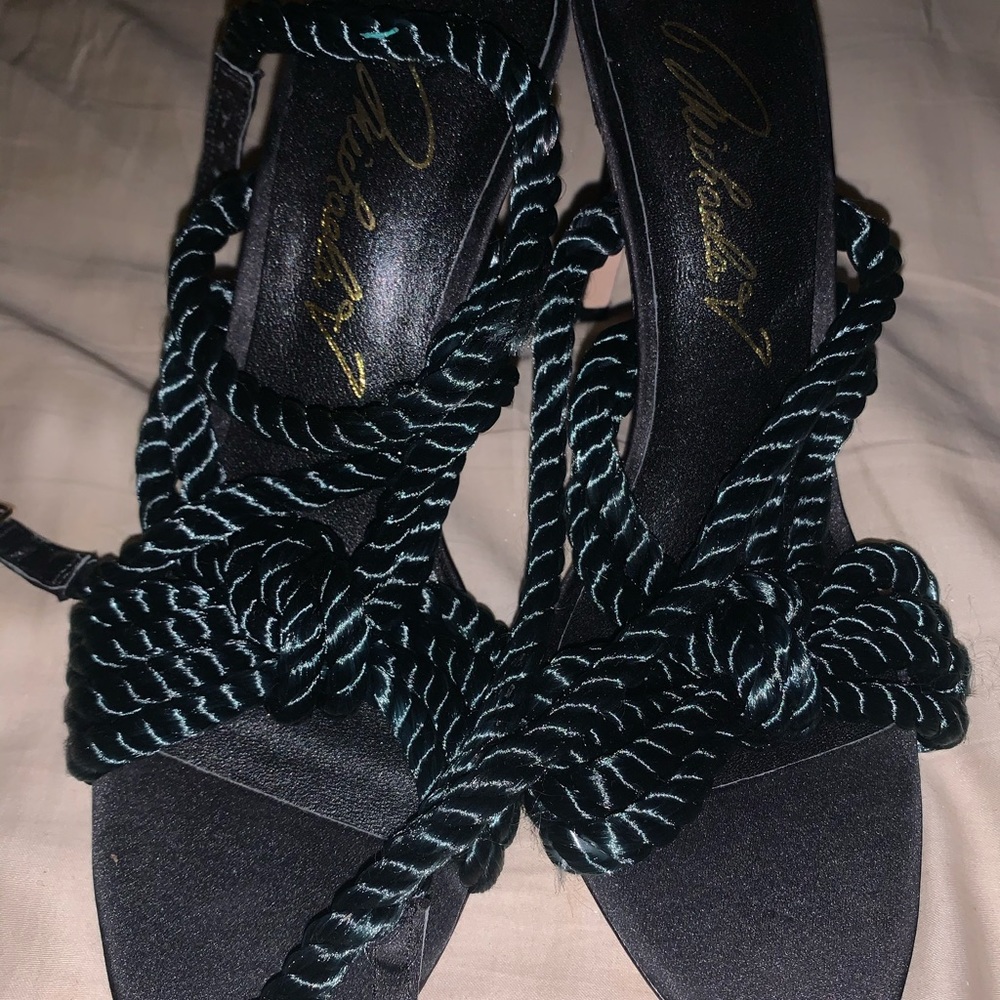 MichaelaV braided Strappy heels
